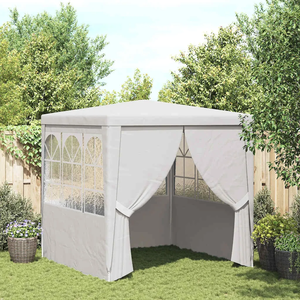 Party-Gartenzelt Weiß 2,5 x 2,5 x 2,4 m mit UV- und Wasserbeständigkeit