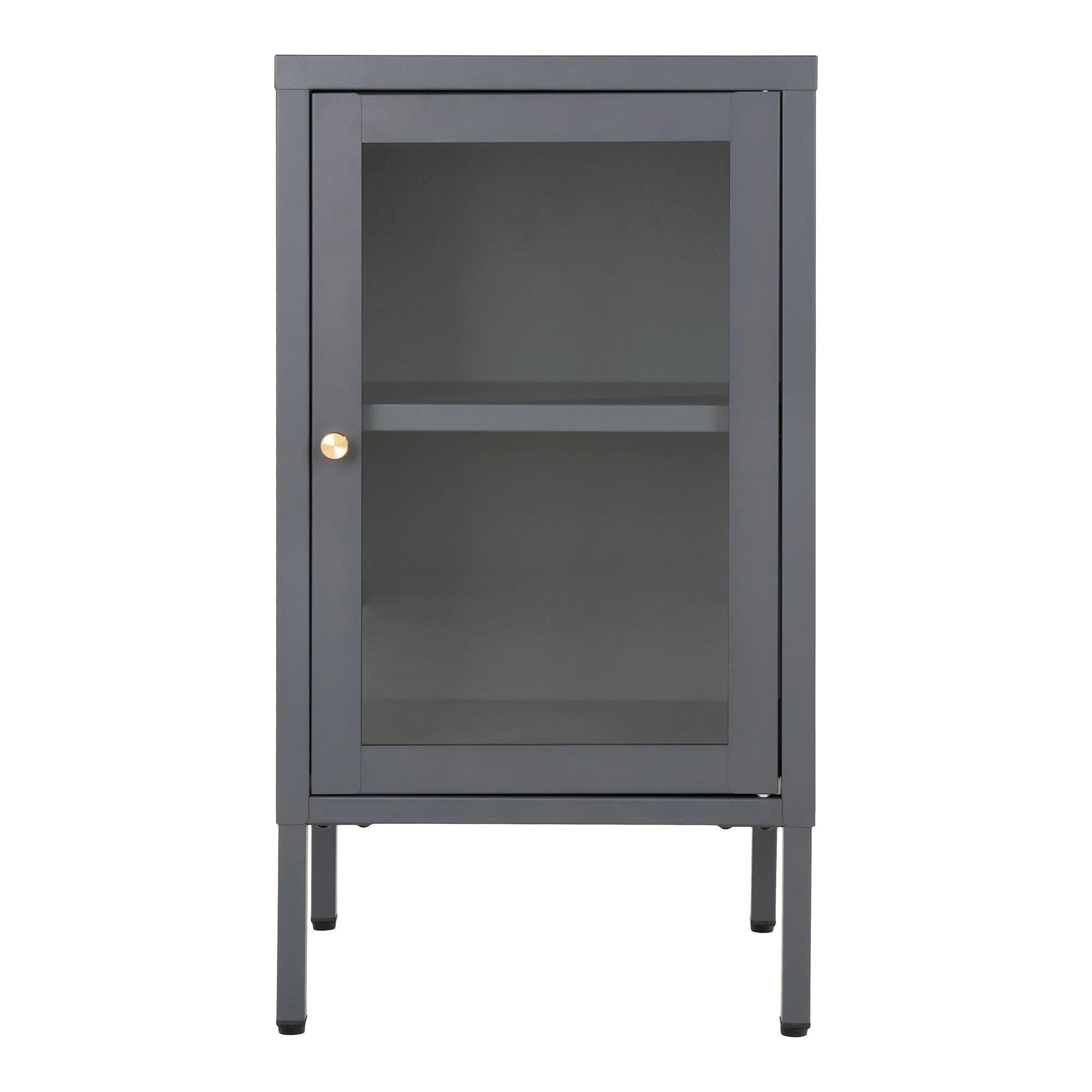 tinkaro Dalby Schrank mit Glastür 38x35x70 cm Grau