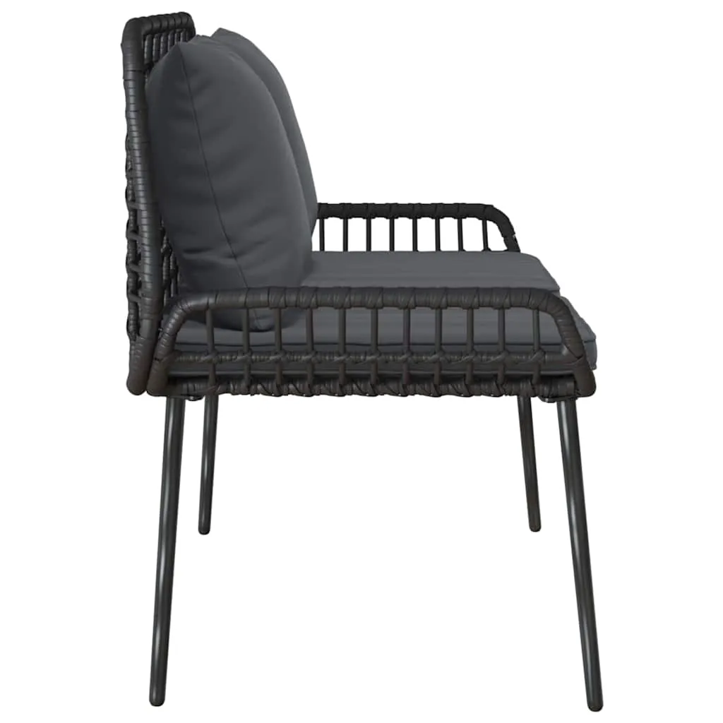 Gartenmöbelset Poly-Rattan 109x63x83 cm Schwarz Anthrazit