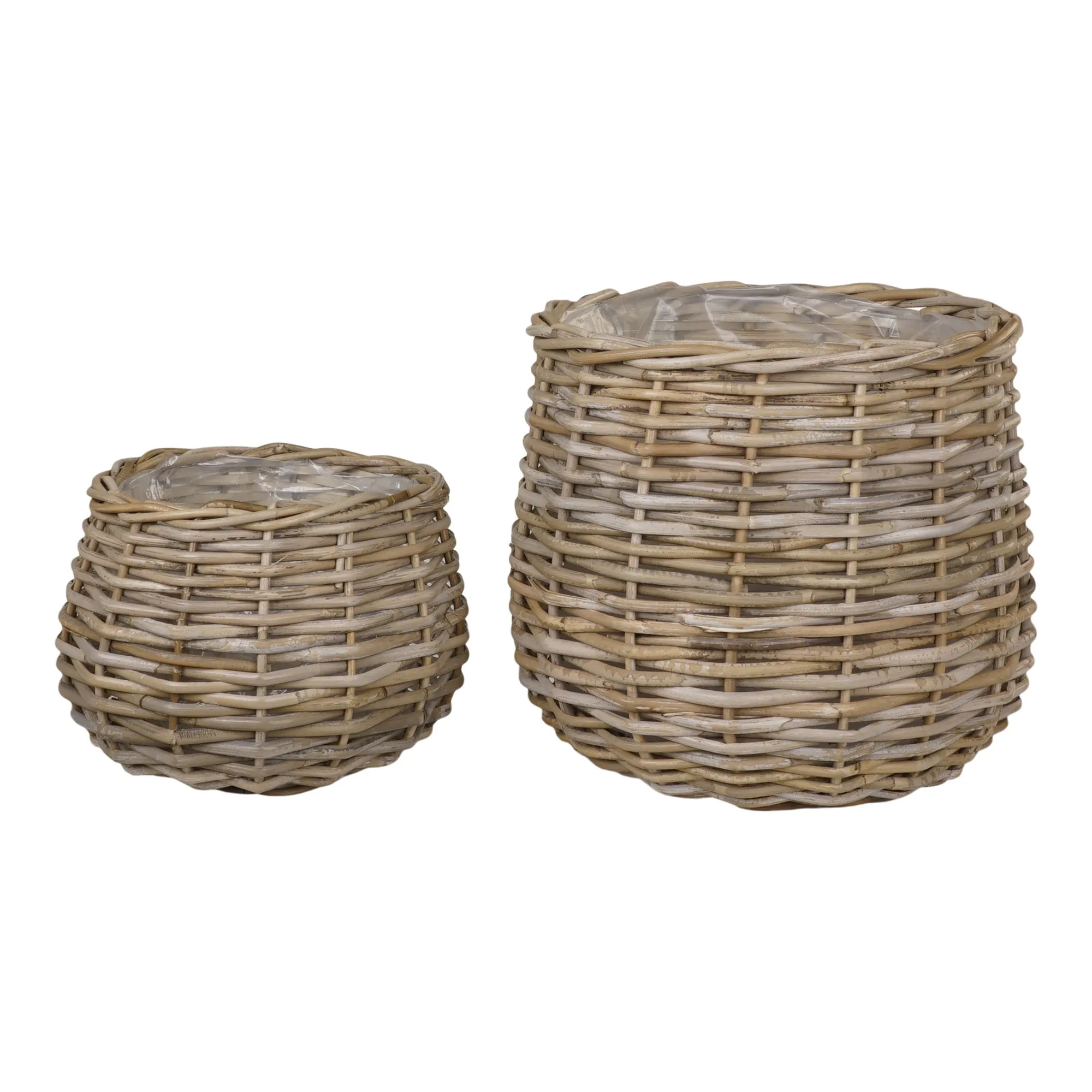 tinkaro Korb-Set 2-teilig Kubu-Rattan 27/38 cm Natur