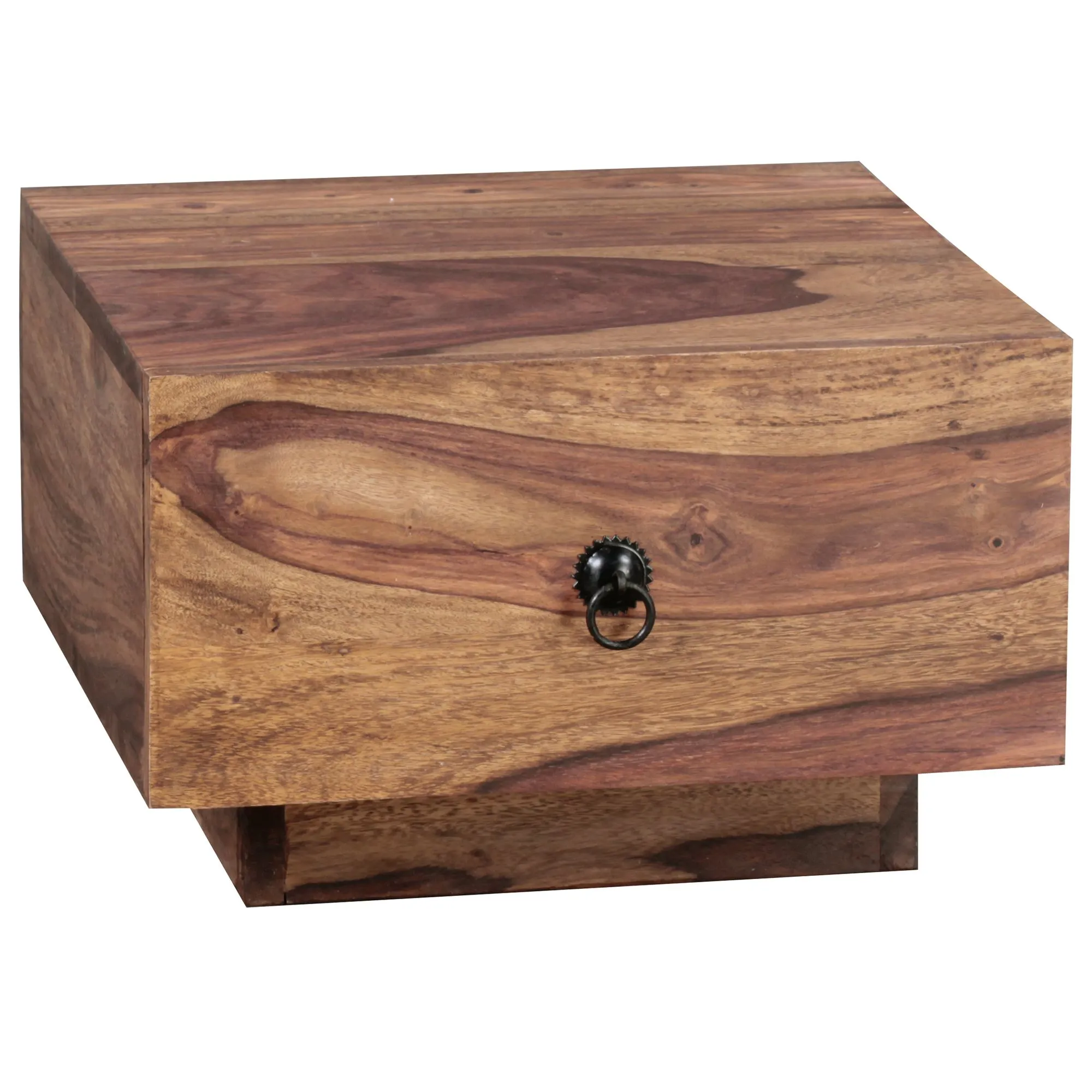tinkaro Nachttisch eckig GIACOMINA Massiv-Holz Sheesham Nachtkonsole Braun tinkaro Nachttisch eckig GIACOMINA Massiv-Holz Sheesham Nachtkonsole Braun