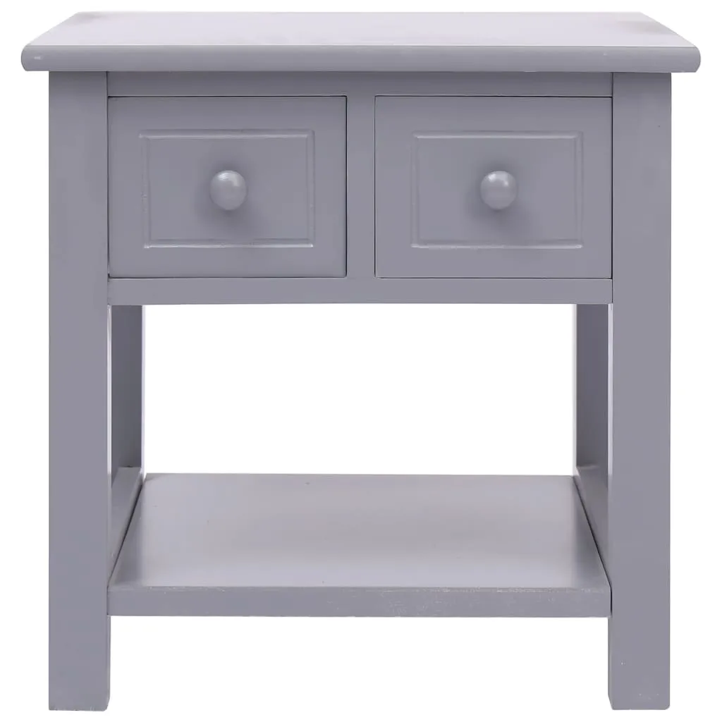 Beistelltisch aus Massivholz mit MDF Tischplatte 40x40x40 cm Grau