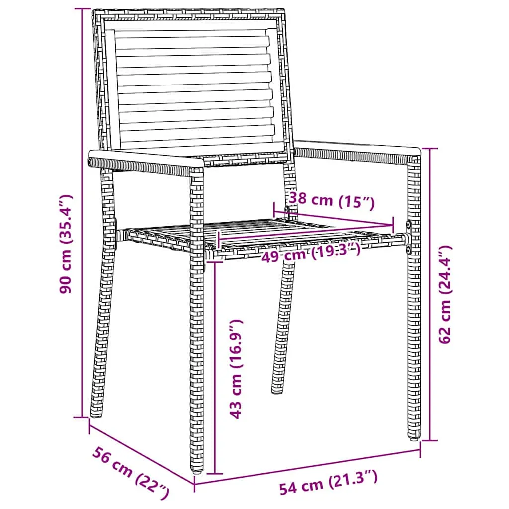 Modernes Garten-Dining-Set Echtholz 85x85x74 cm Grau