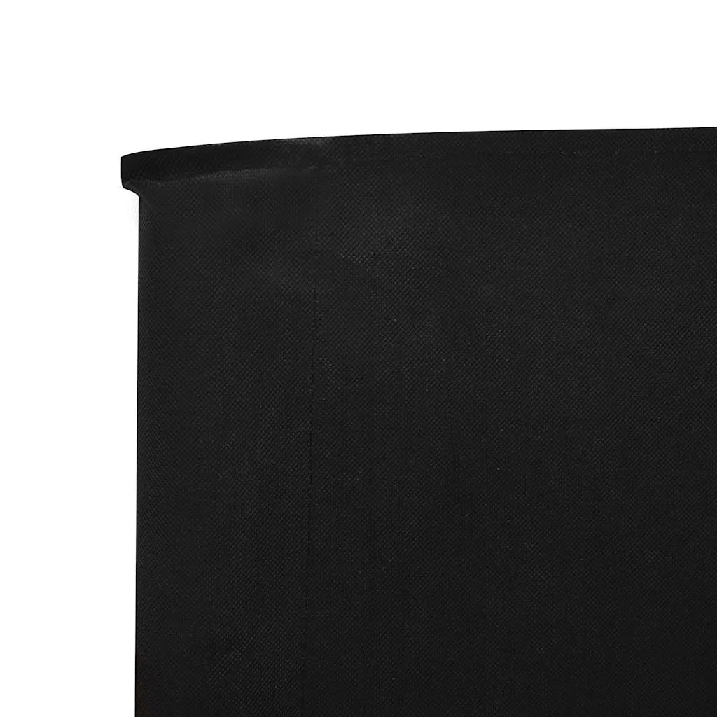 Faltbarer Windschutz 600 x 120 cm in Schwarz
