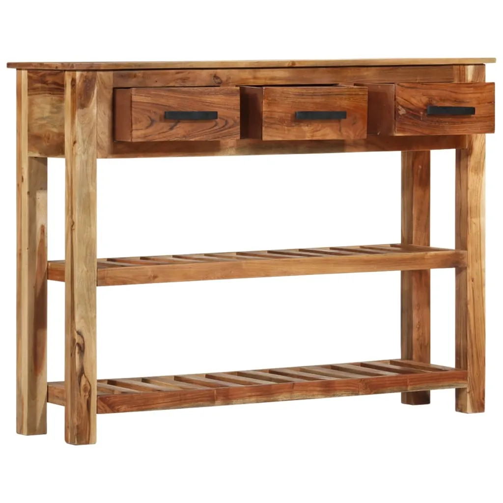 Sideboard aus Echtholz in Vintage-Stil, 110 x 30 x 80 cm, naturfarben