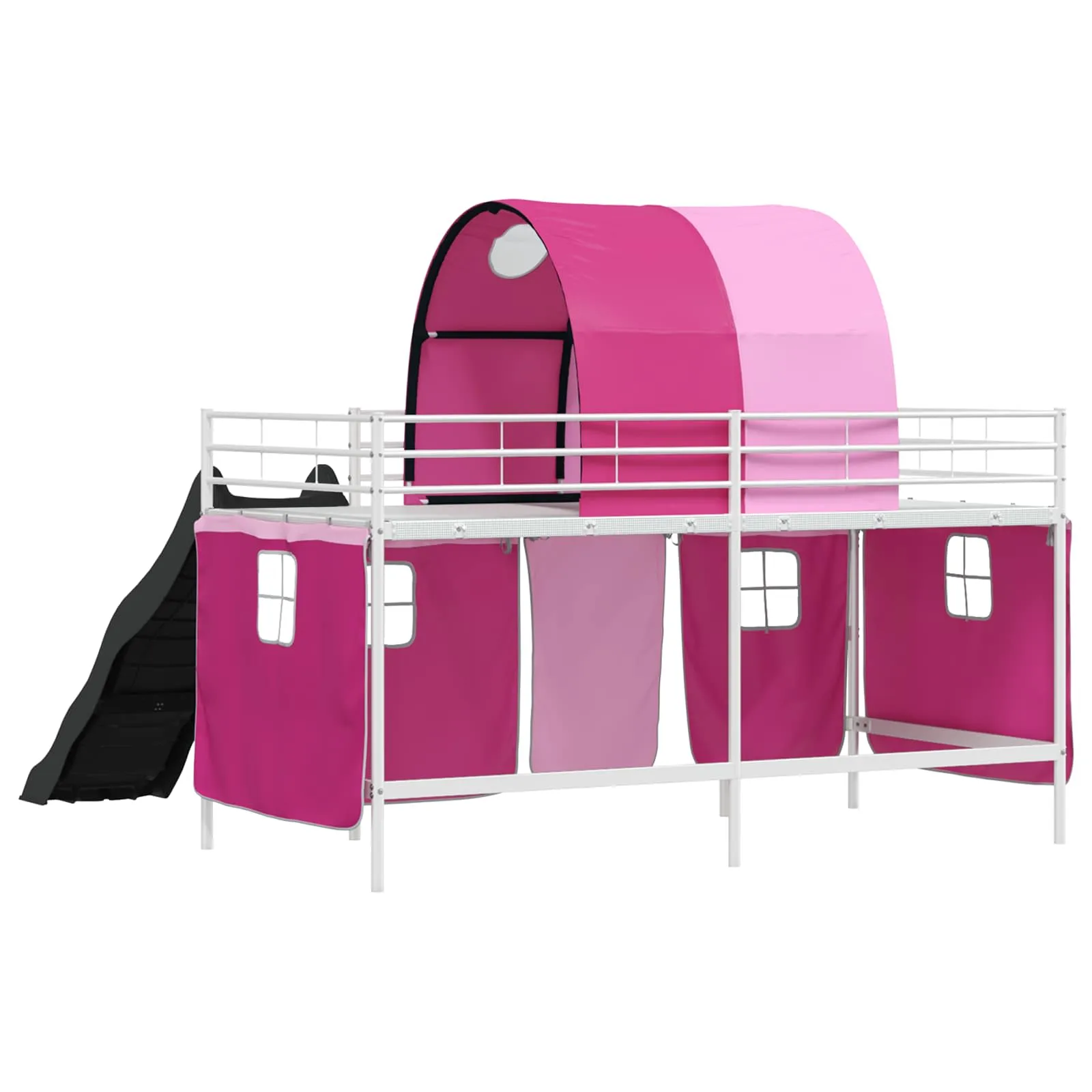 Kinder-Etagenbett 90 x 200 cm Weiß und Rosa