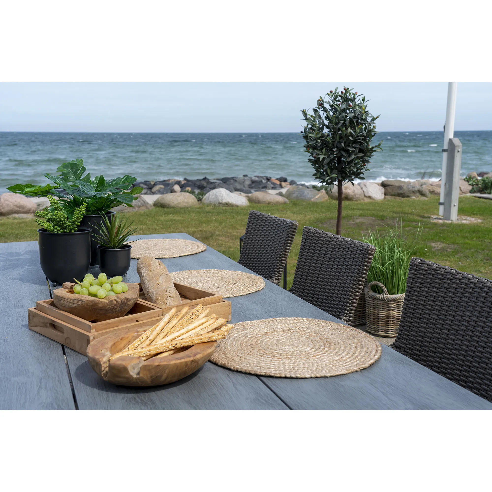 tinkaro Platzset Bombay geflochtene Jute ø38 cm 4er-Set Natur