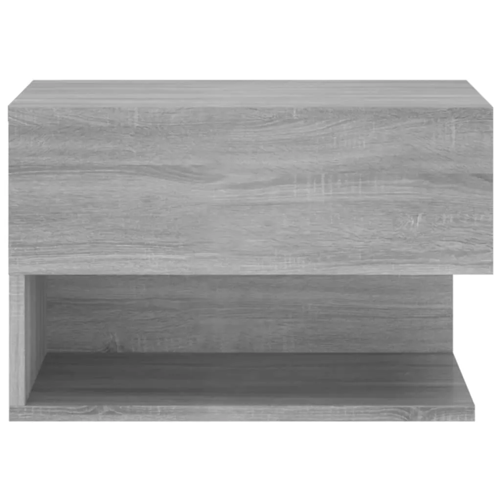 Wand-Nachttisch 46 x 29,5 x 30 cm Grau Sonoma Holzwerkstoff