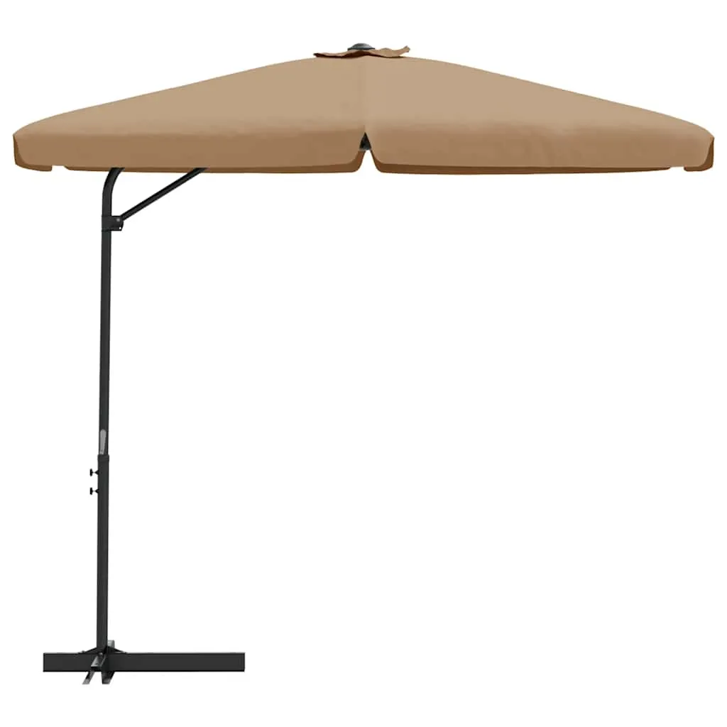 Sonnenschirm Taupe 300x250 cm mit Stahlmast und Kurbelmechanismus
