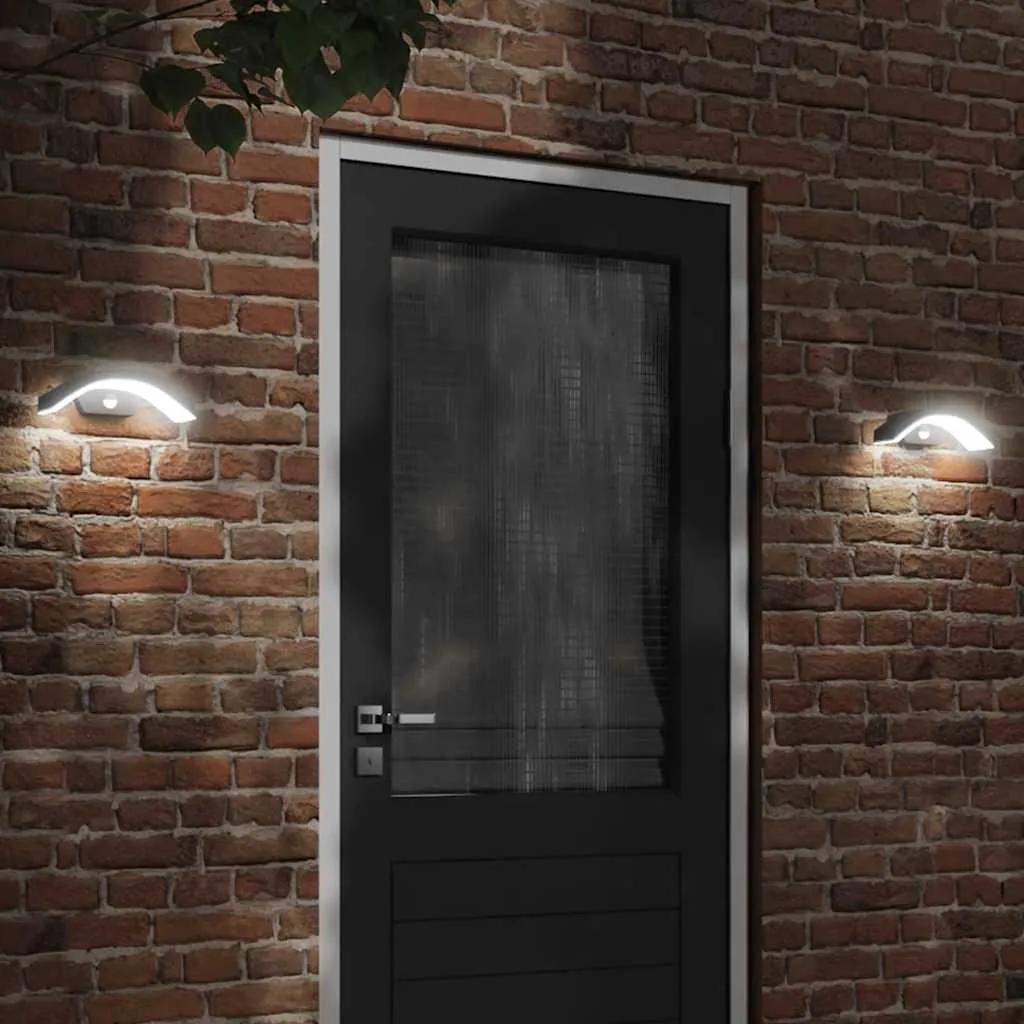 LED Außenwandleuchte Schwarz 27,5 x 7 x 10 cm mit Bewegungsmelder