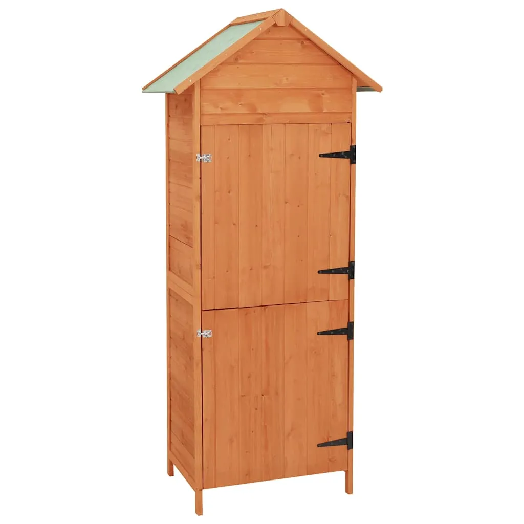 Kompakter Holzschrank 42,5 x 64 x 190 cm mit wasserdichtem Dach