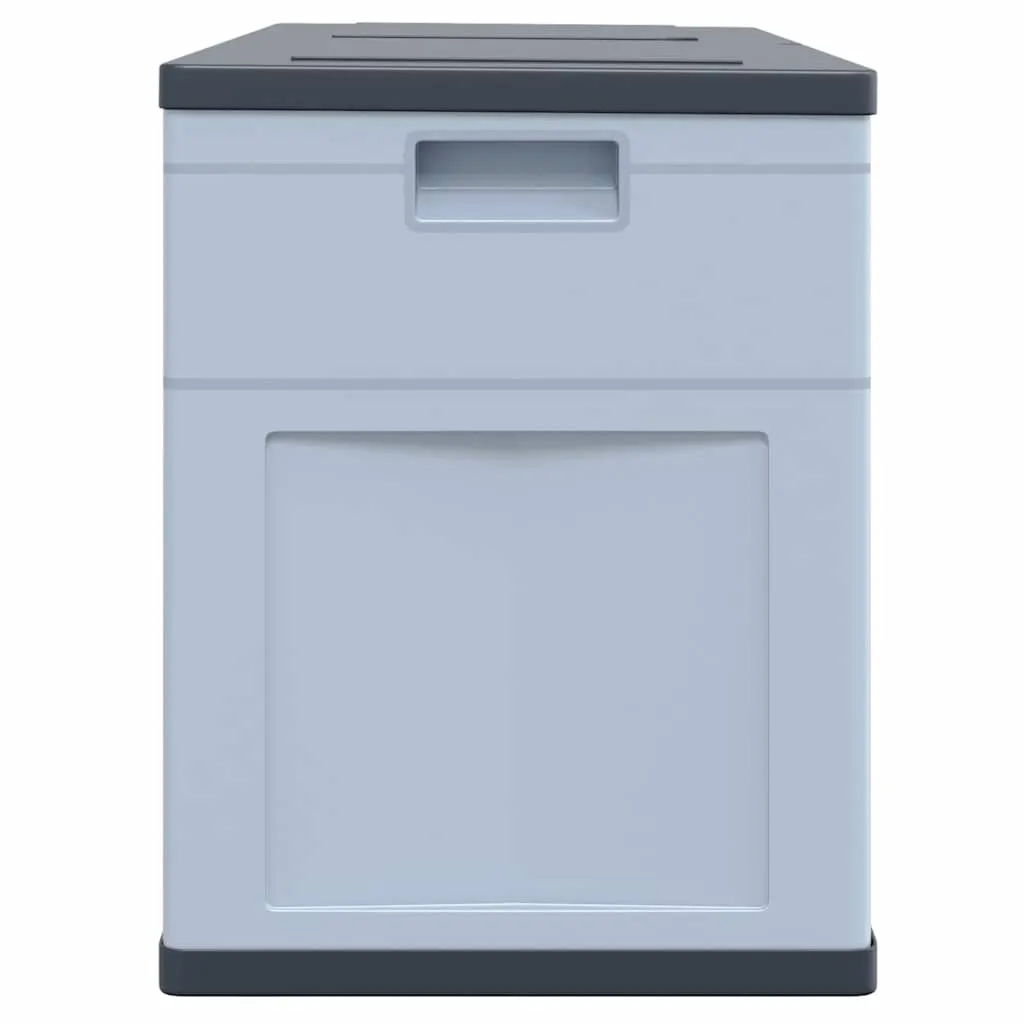 Stylische Gartenbox 119 x 46 x 60 cm in Grau und Schwarz