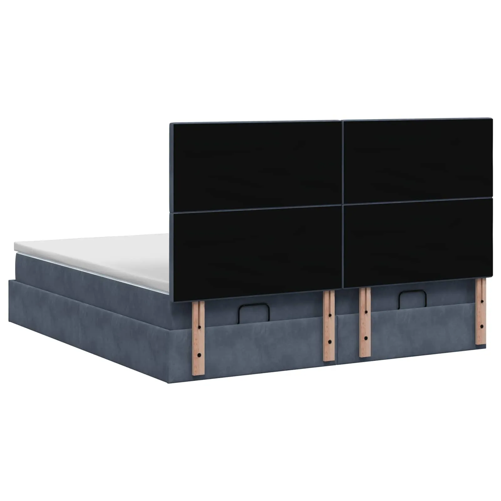 Ottomanenbett mit Matratze 203x160x88 cm Dunkelgrau