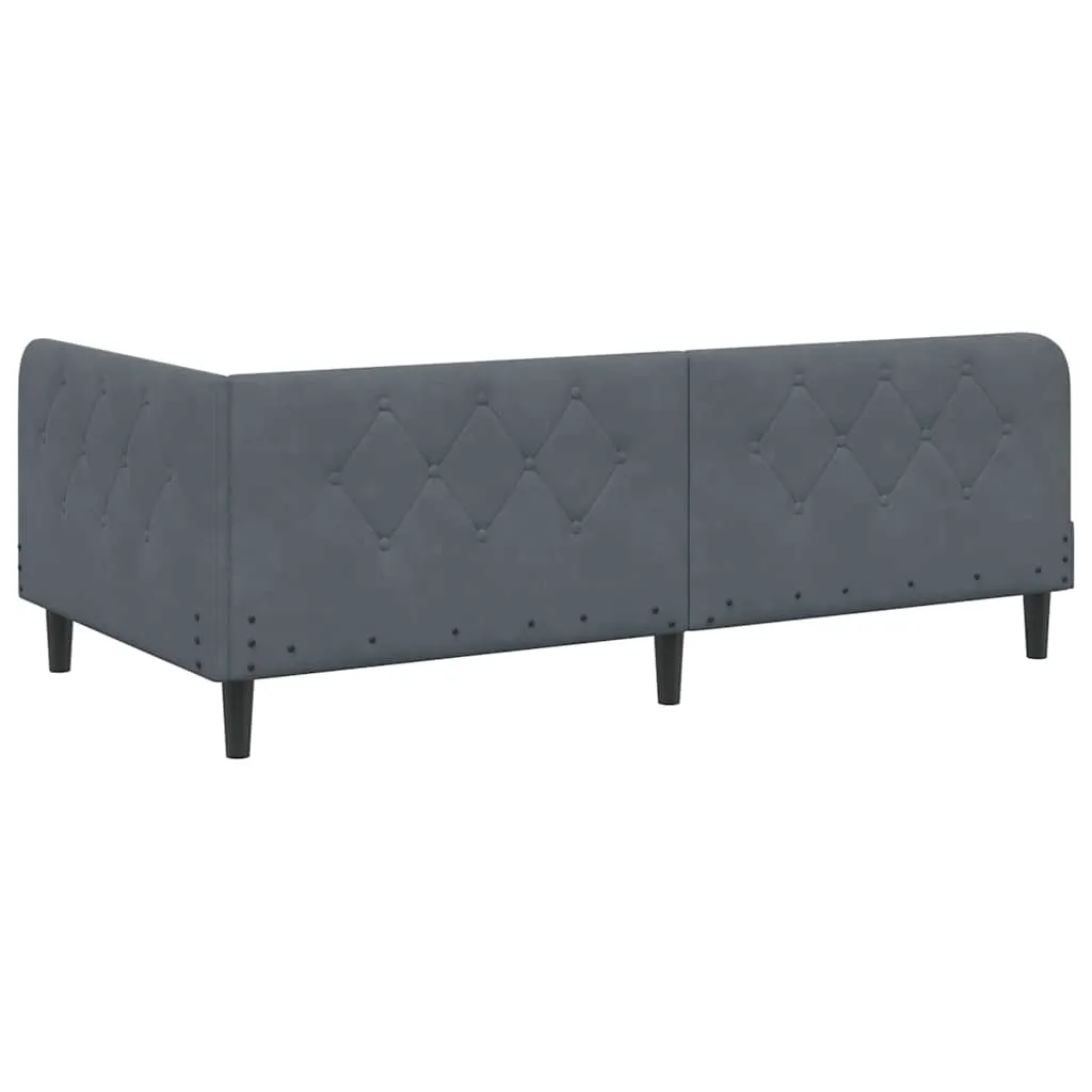 Eckbettgestell 194 x 94 x 72 cm Dunkelgrau