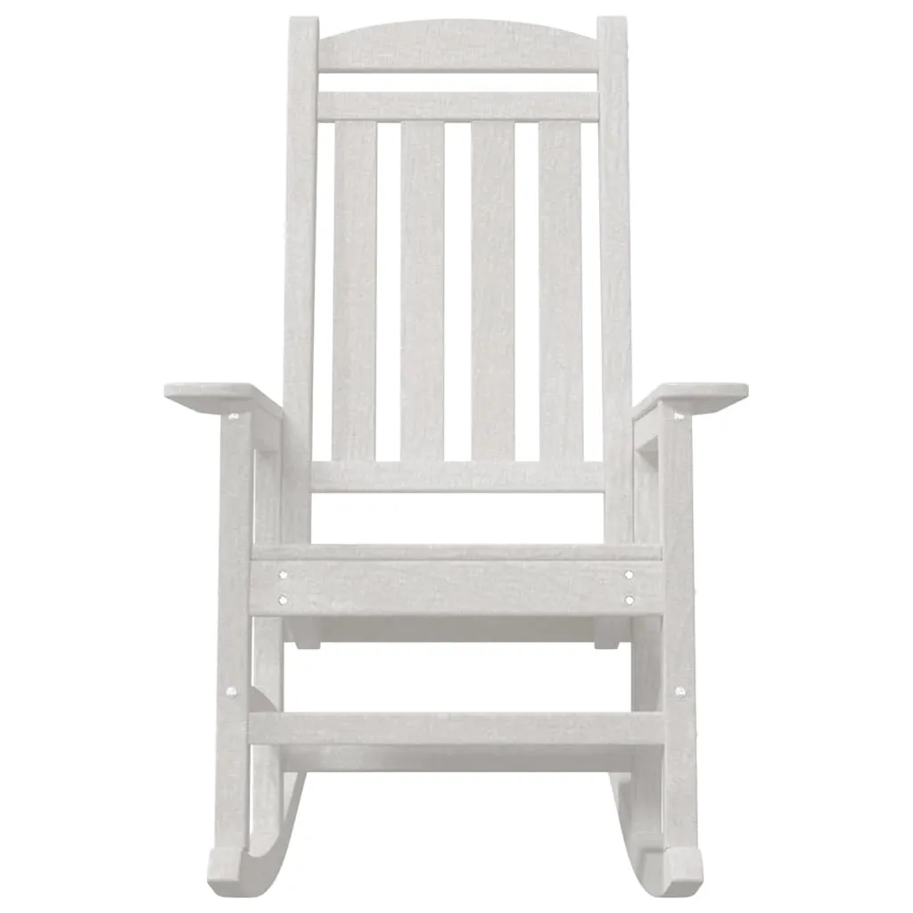 Garten-Schaukelstuhl Weiß 92 x 70 x 108 cm aus Polyethylen