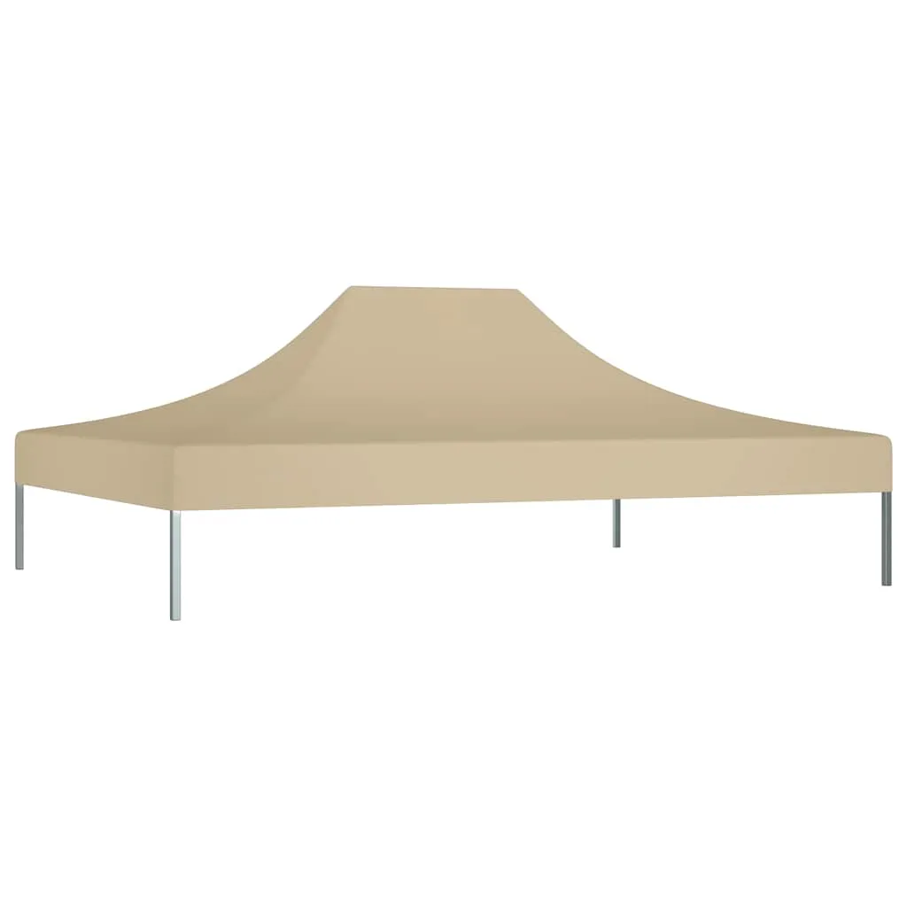 Partyzelt-Dach 4,3x2,9x1 m Beige UV- und wasserbeständig