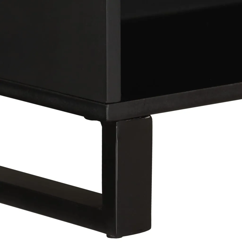 Beistellschrank Industrial Style aus Echtholz mit Eisenbeinen 85x33x107 cm