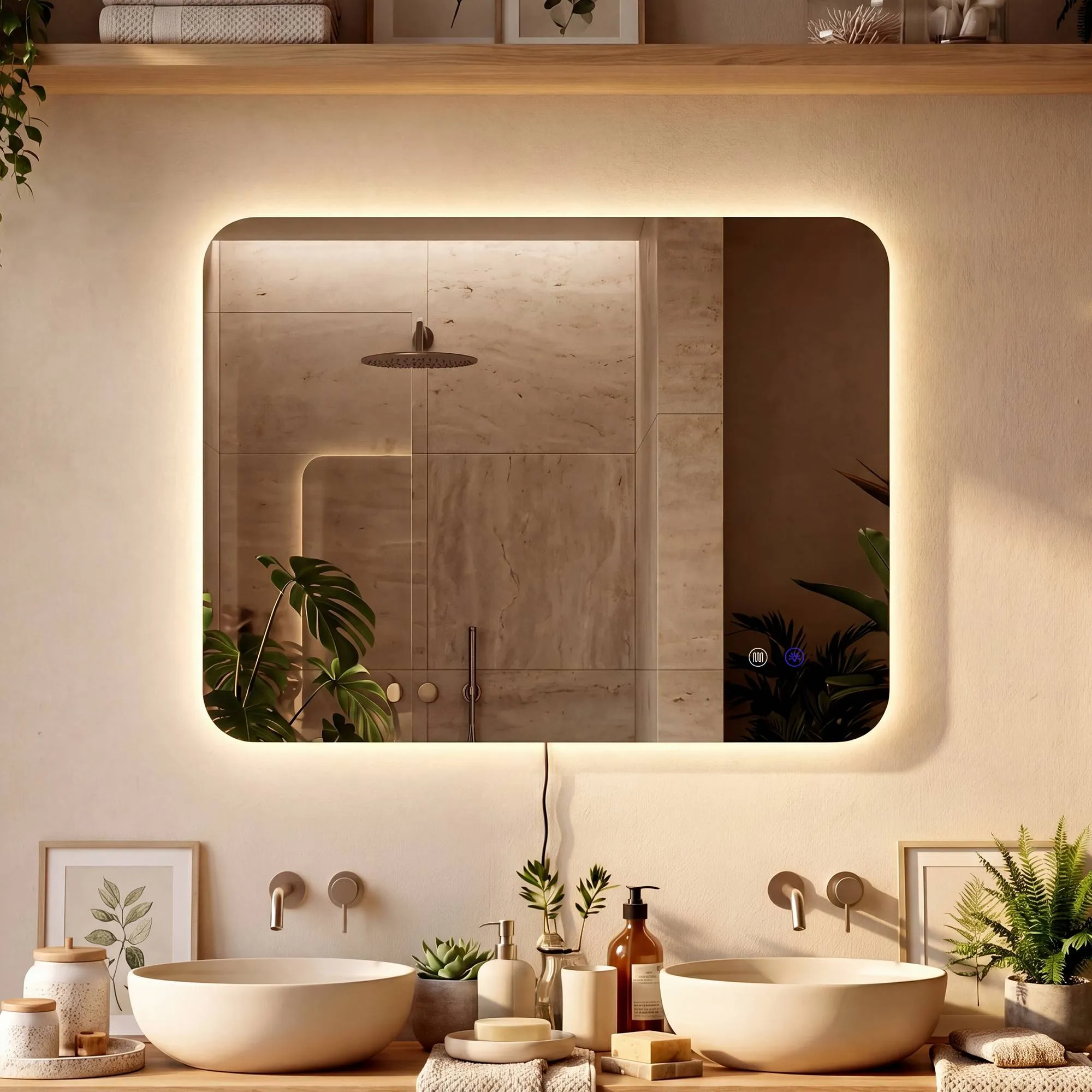 Badspiegel Palmiro 80x60 Klarglas