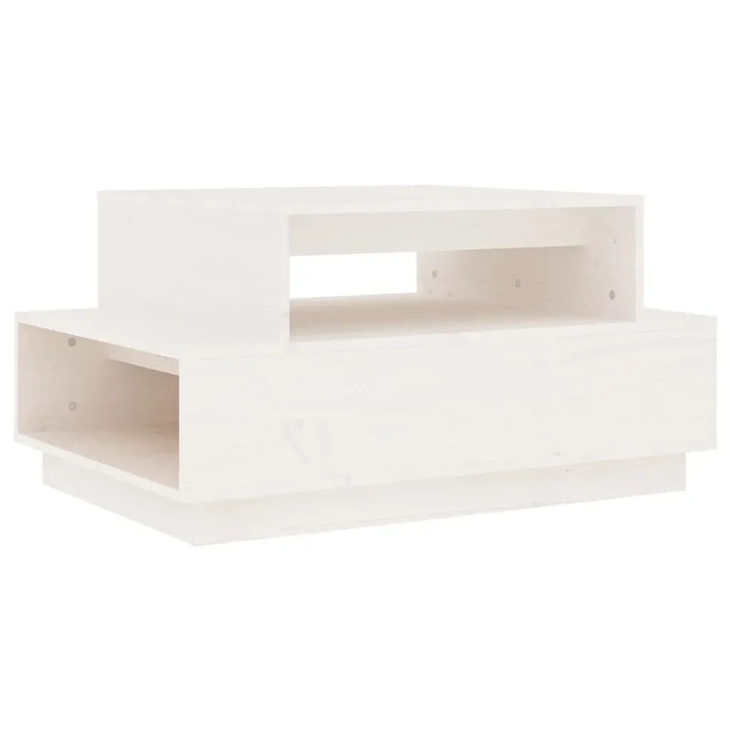 Couchtisch Weiß 80x55x40,5 cm Massivholz Kiefer Couchtisch Weiß 80x55x40,5 cm Massivholz Kiefer