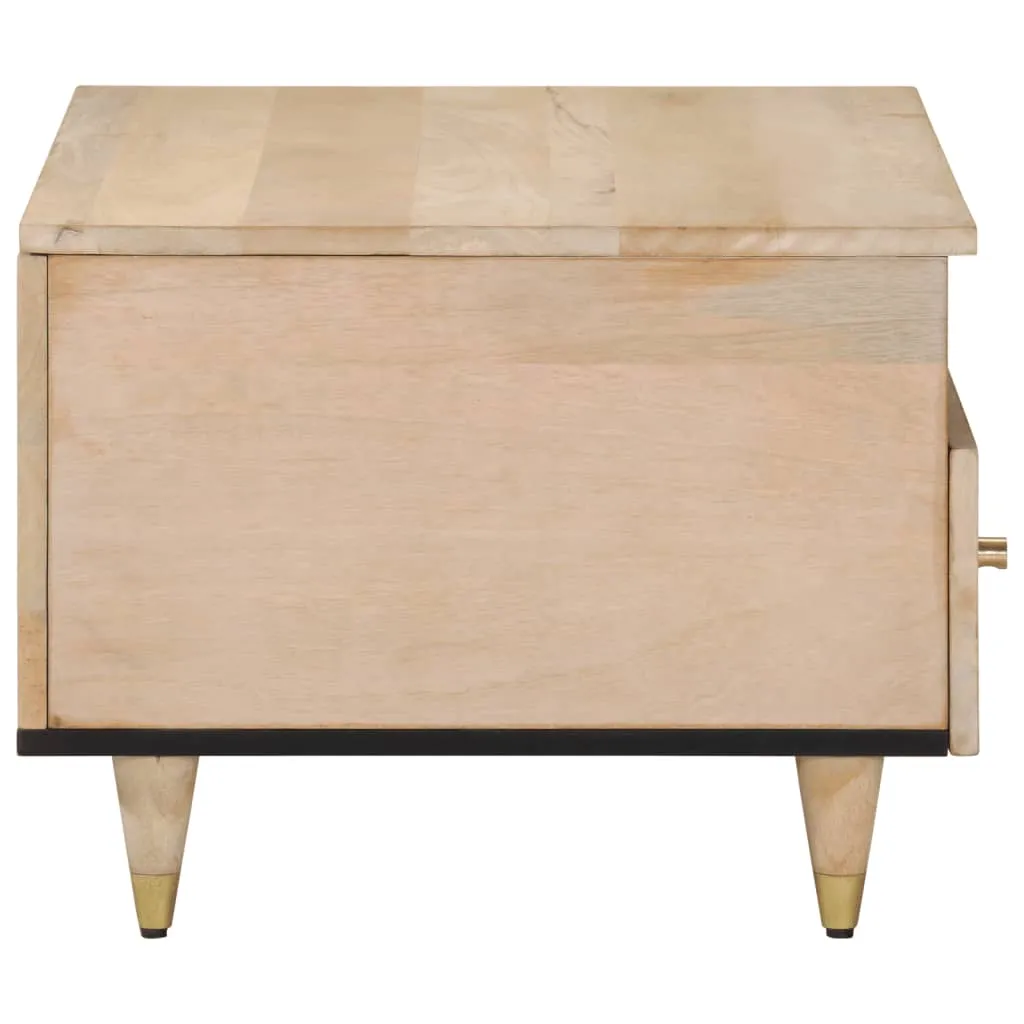 Stilvoller Couchtisch aus Vollholz 80 x 54 x 40 cm