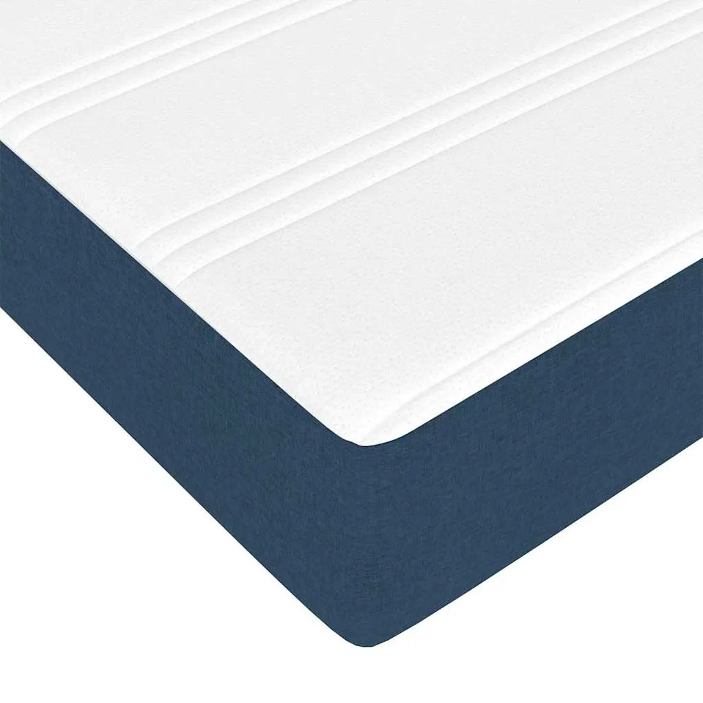 Boxspringbett mit Matratze, Stoff, 200 x 80 cm, Blau