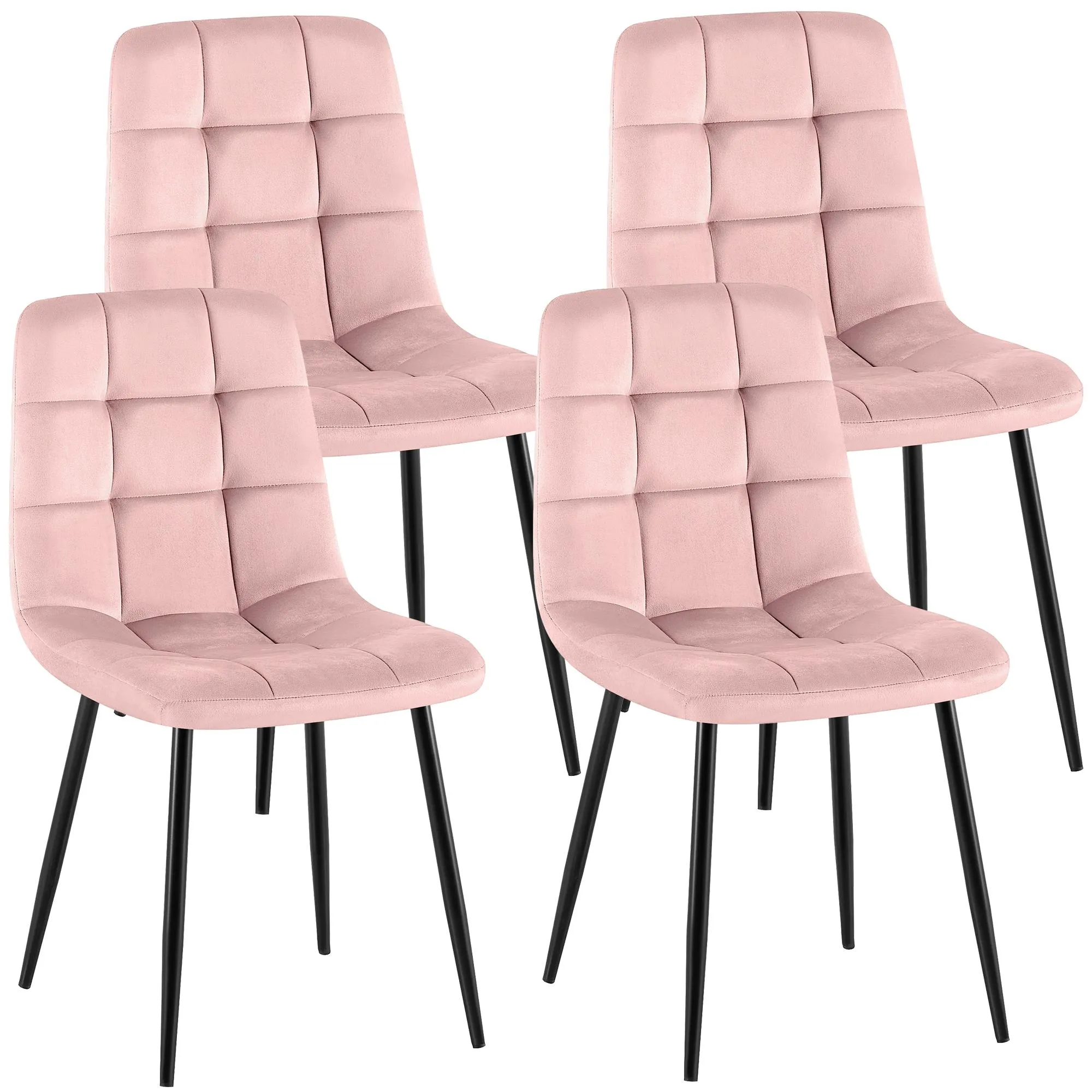Esszimmerstühle Antibes 4er Set 84x45x55 cm pink