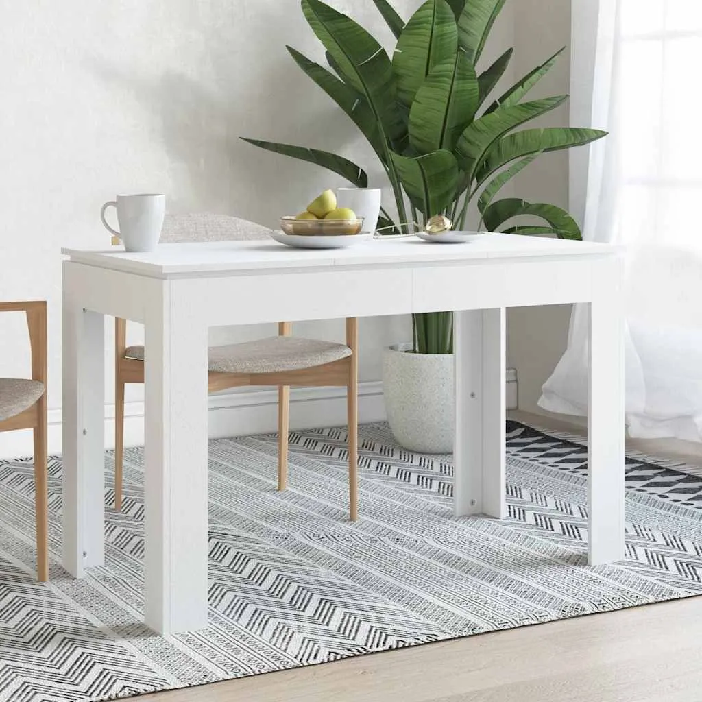 Esstisch Weiß 120 x 60 x 76 cm mit klaren Linien