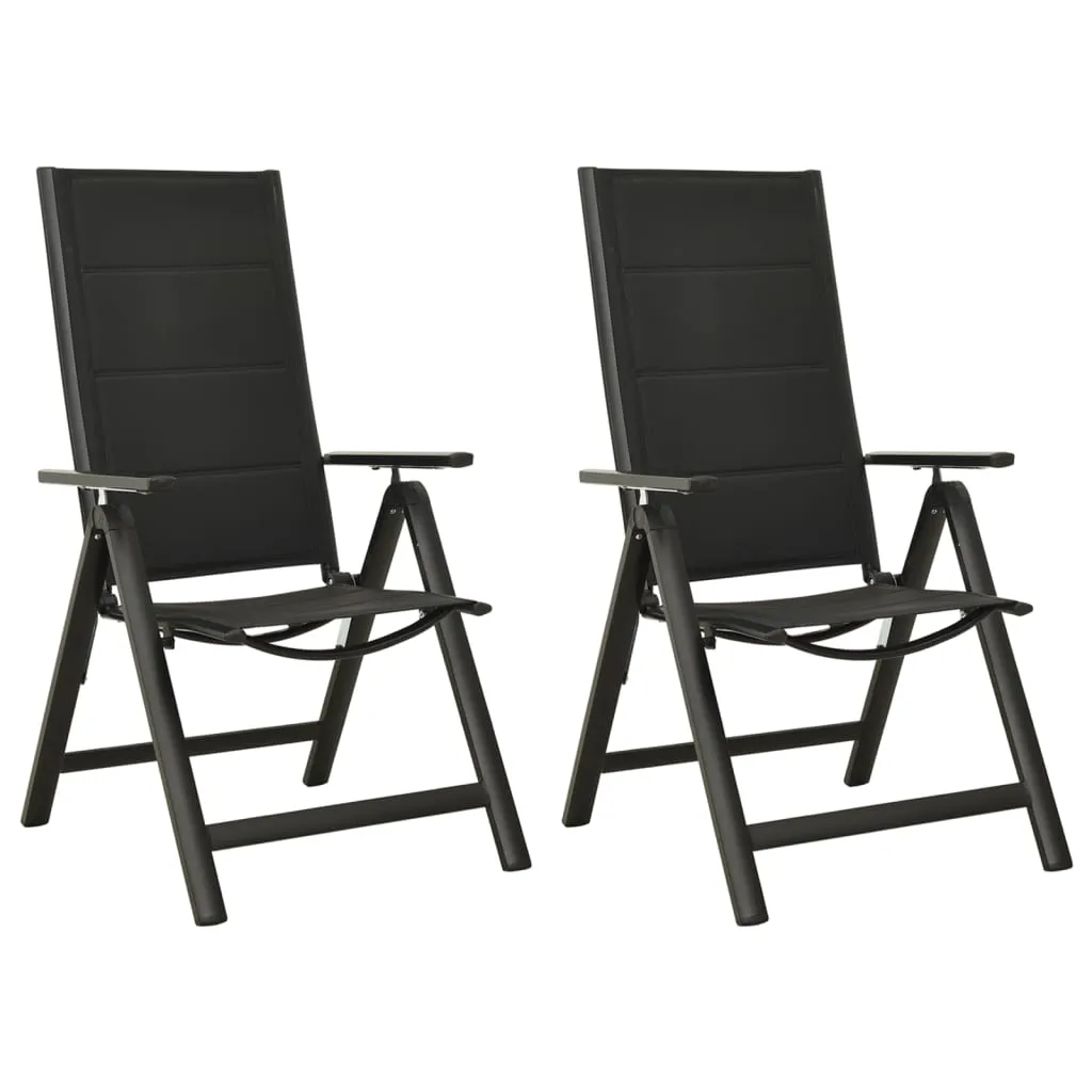 Klappbare Gartenstühle Schwarz 56 x 65-110 x 76-109 cm