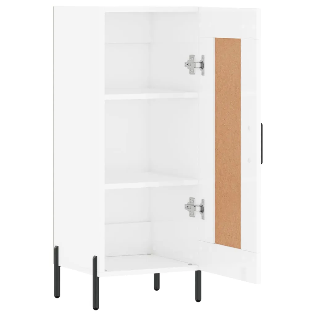 Sideboard Hochglanz-Weiß 34,5x34x90 cm Holzwerkstoff