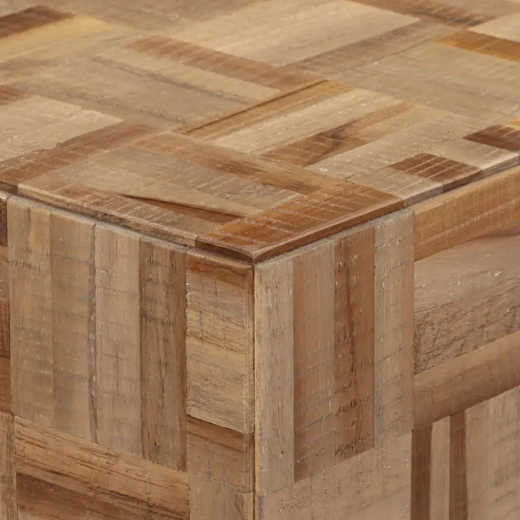 Konsolentisch aus Naturholz mit Eisengestell 110x34x80 cm Schwarz Grau