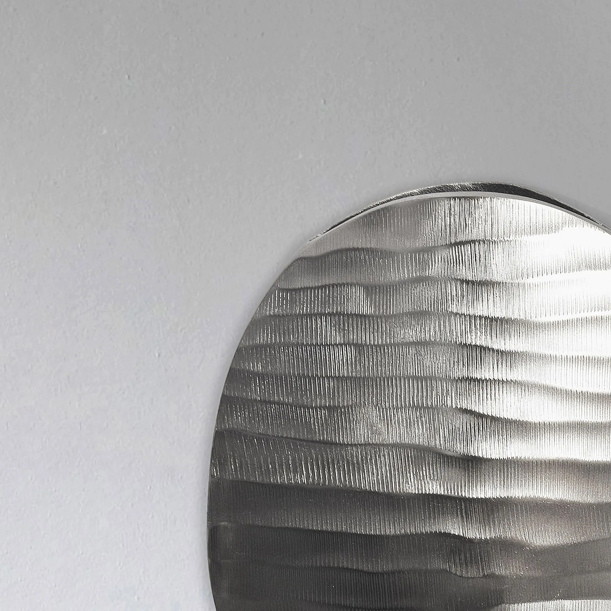 Deko Vase 2er Set Aluminium Silber Blumenvase Wellenmuster Modern