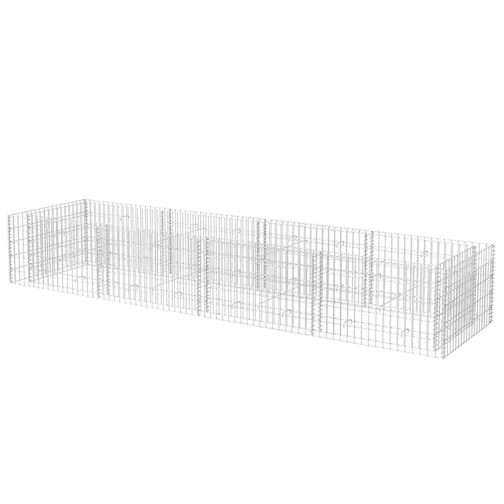 Gabionen-Hochbeet Stahl 360x90x50 cm