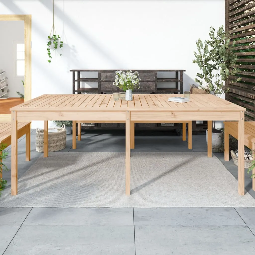 Klassischer Gartentisch aus Massivholz, 203,5 x 100 x 76 cm