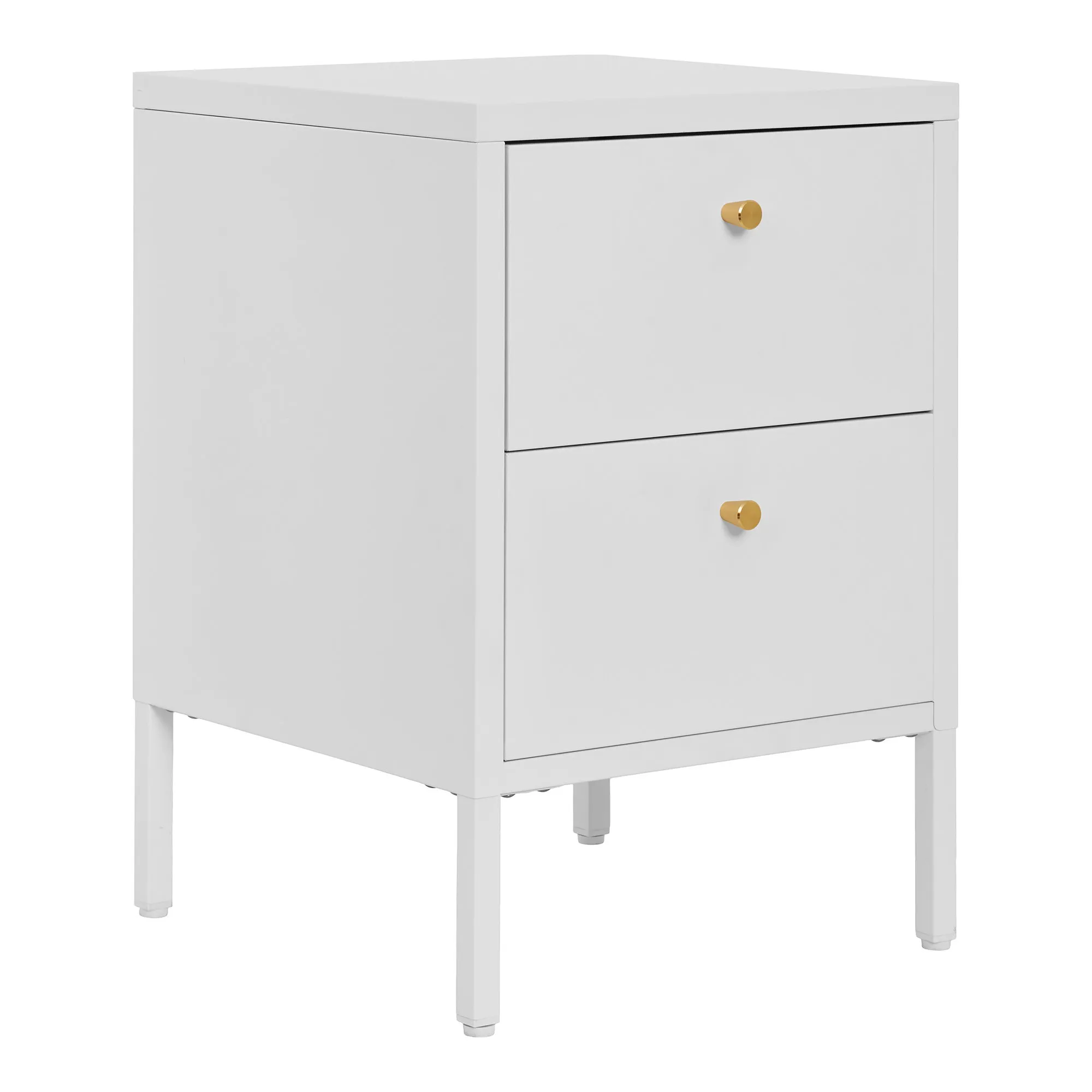 tinkaro Kommode Dalby 2 Schubladen 40x40x60 cm Weiß
