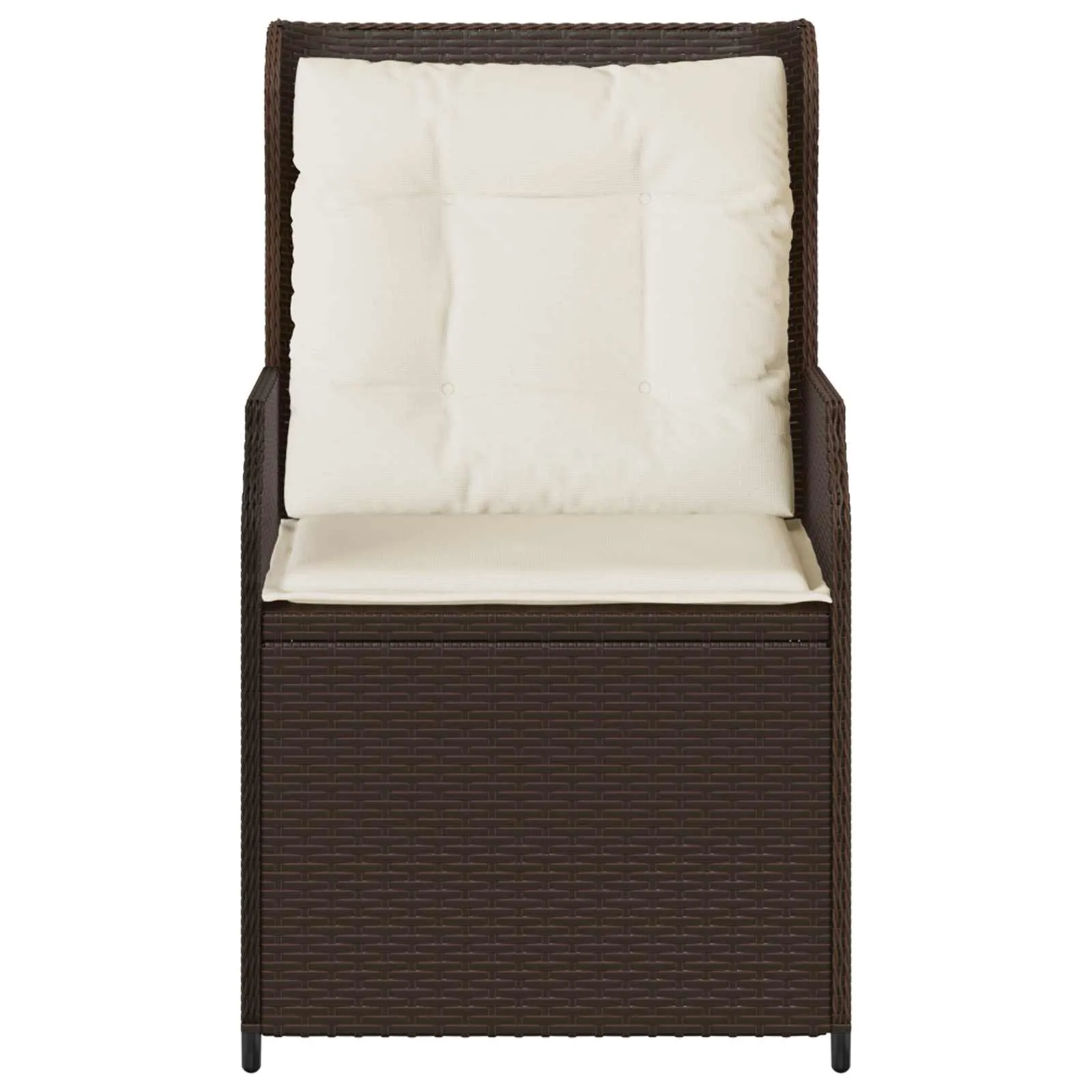 Verstellbare Gartenbank Poly-Rattan 55x67x95 cm Braun