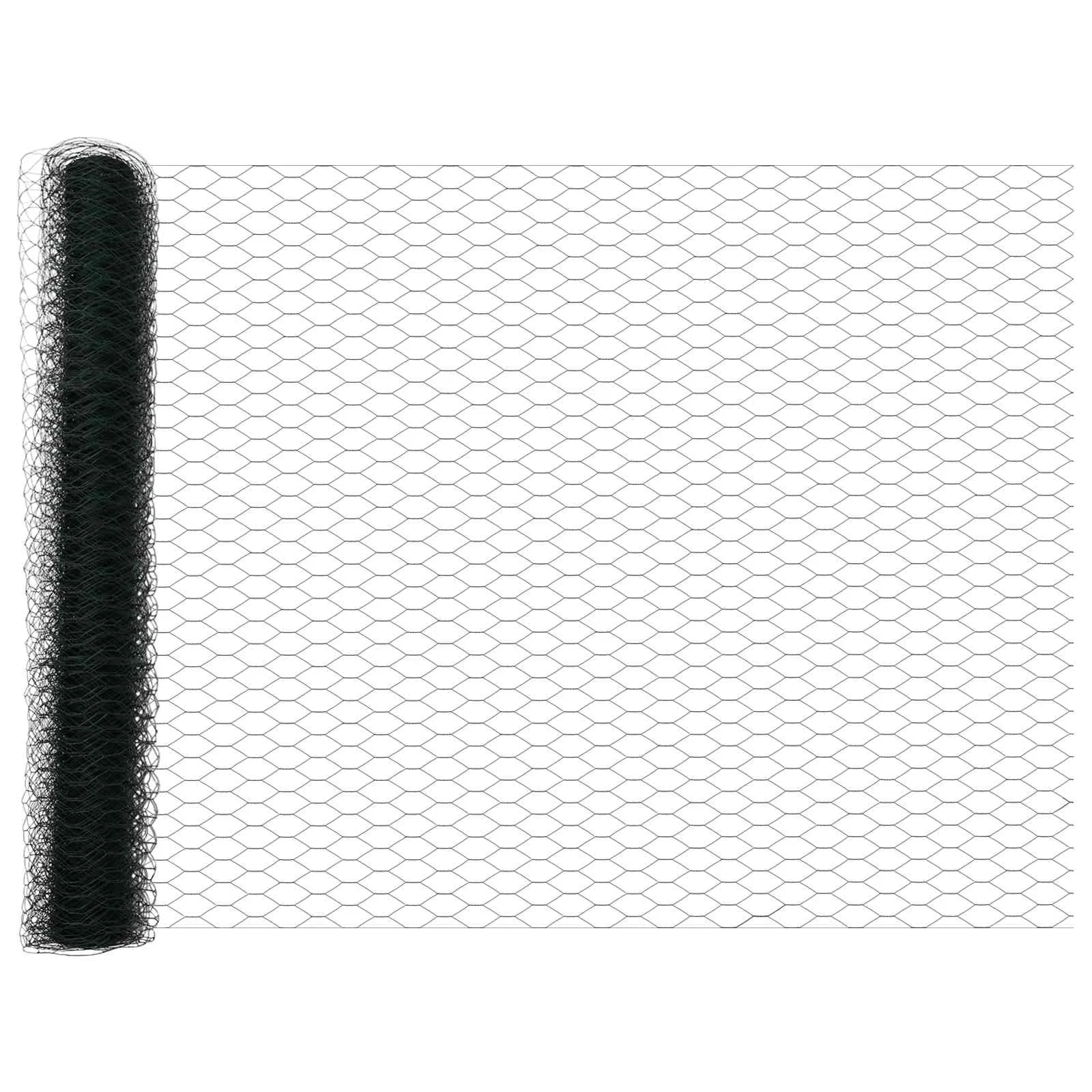 Moderner Hexagonzaun PVC Grün 10 x 1,2 m für Garten und Terrasse