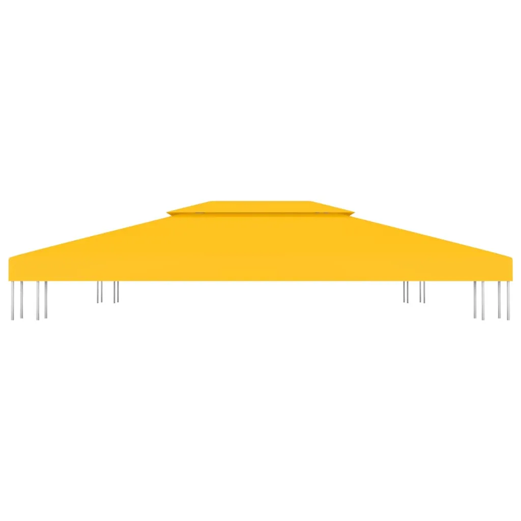 Pavillon-Dachplane 4x3 m Gelb mit Kaminabzug und PVC-Beschichtung