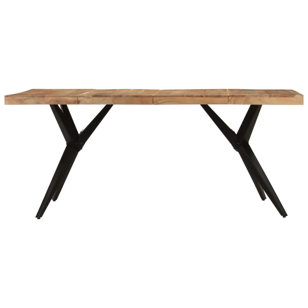 Esstisch Industrie-Stil Echtholz 180x90x77 cm Schwarz