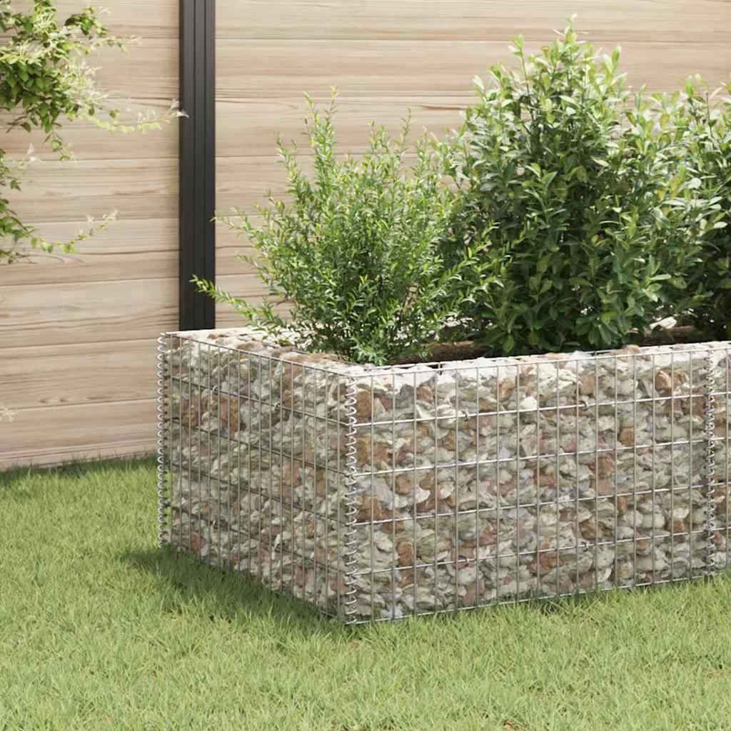 Gabionen-Hochbeet Stahl 360x90x50 cm
