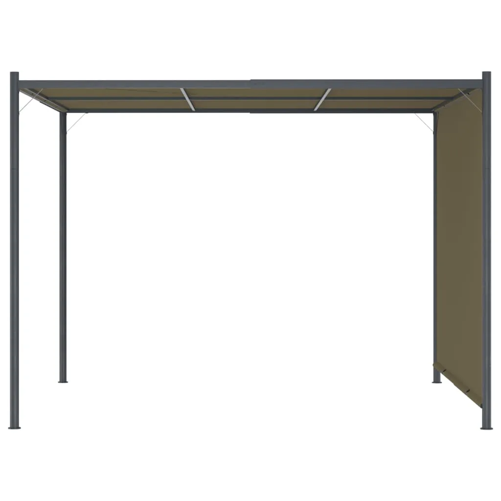 Pergola mit verstellbarem Schiebedach 300x300x225 cm Taupe