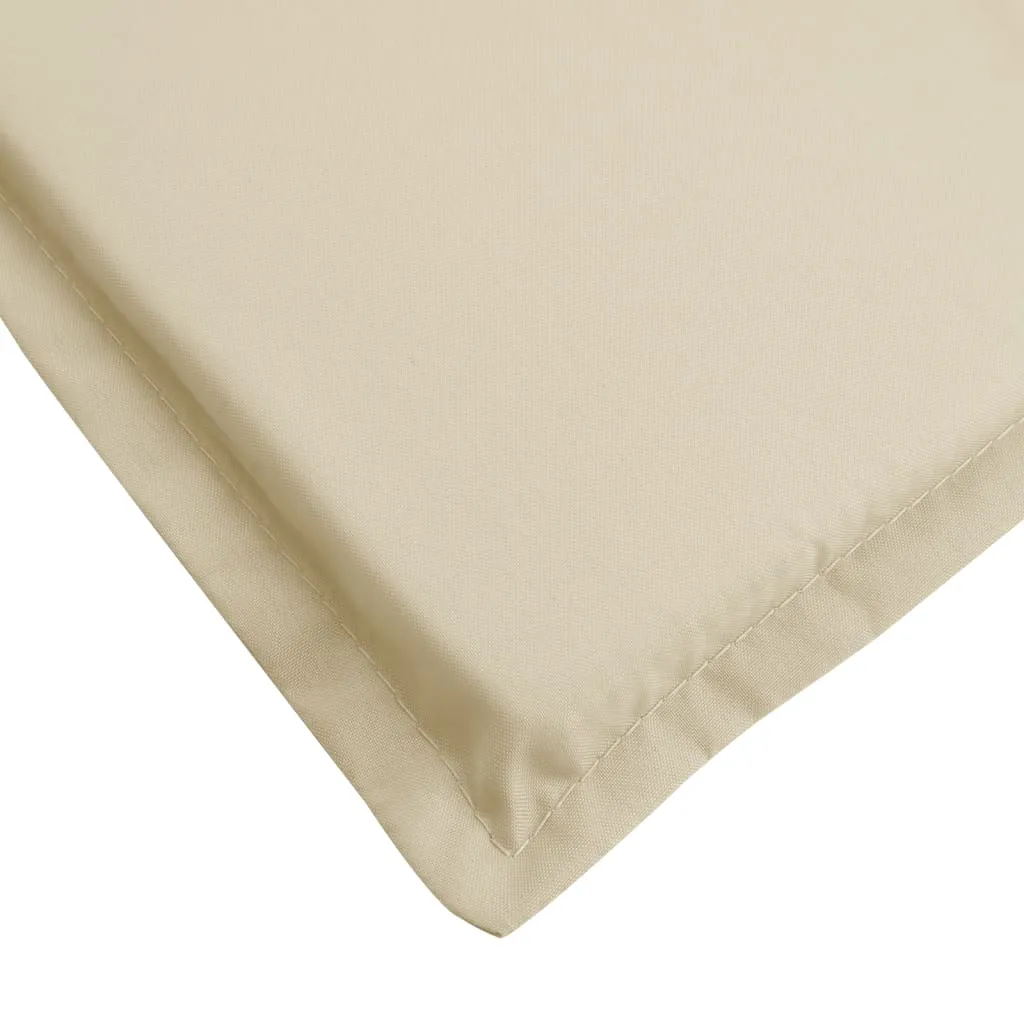 Beige Liegenauflage aus Oxford-Gewebe 200 x 60 x 3 cm