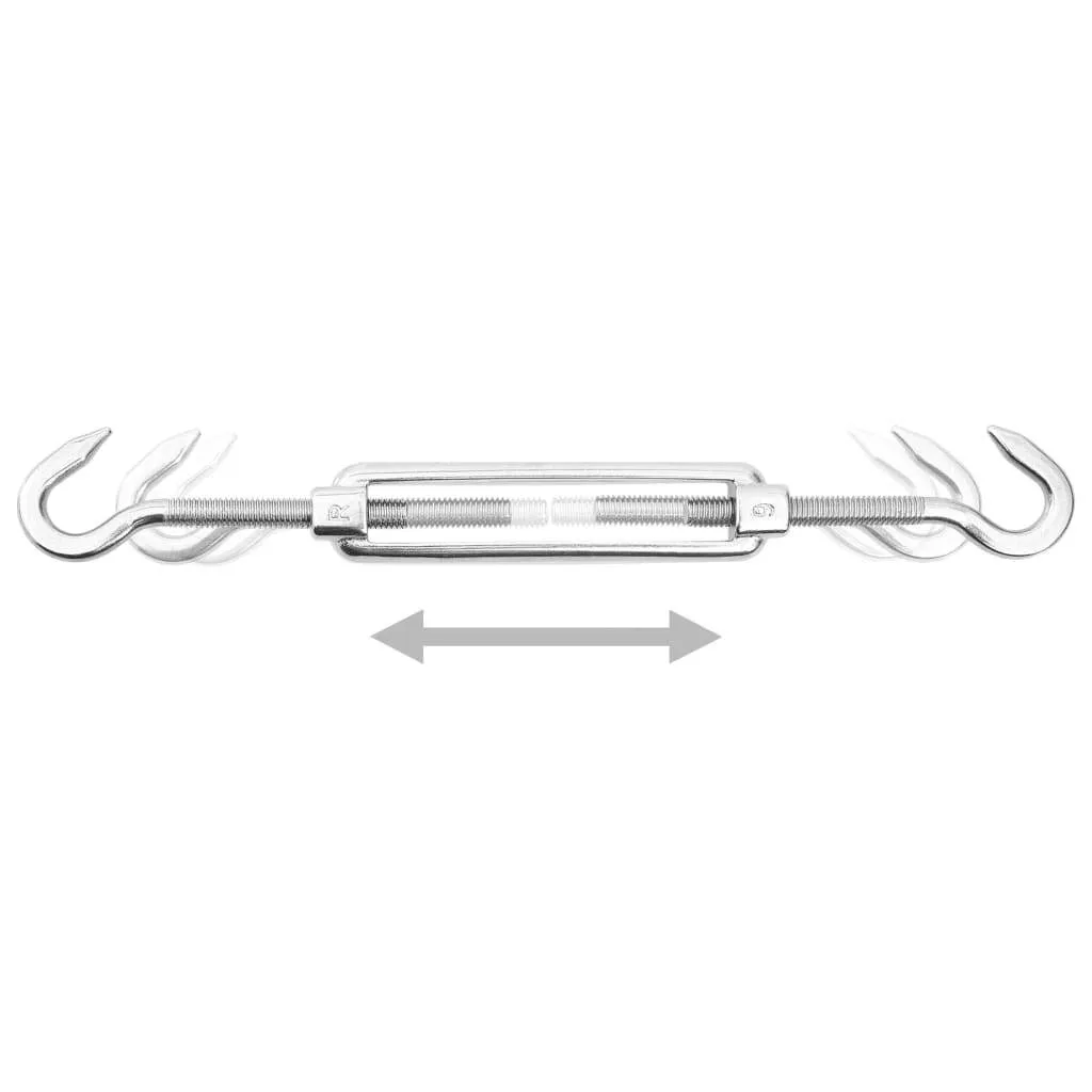 Sonnensegel Montagesatz Edelstahl 65x40 mm Silber Zubehörset
