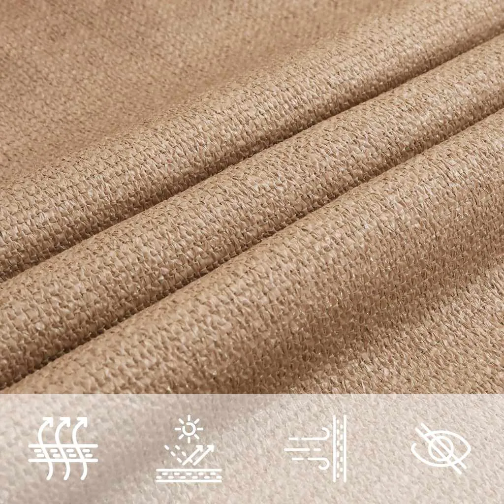Sonnensegel 160 g/m² Taupe 2,5x2,5x3,5 m HDPE