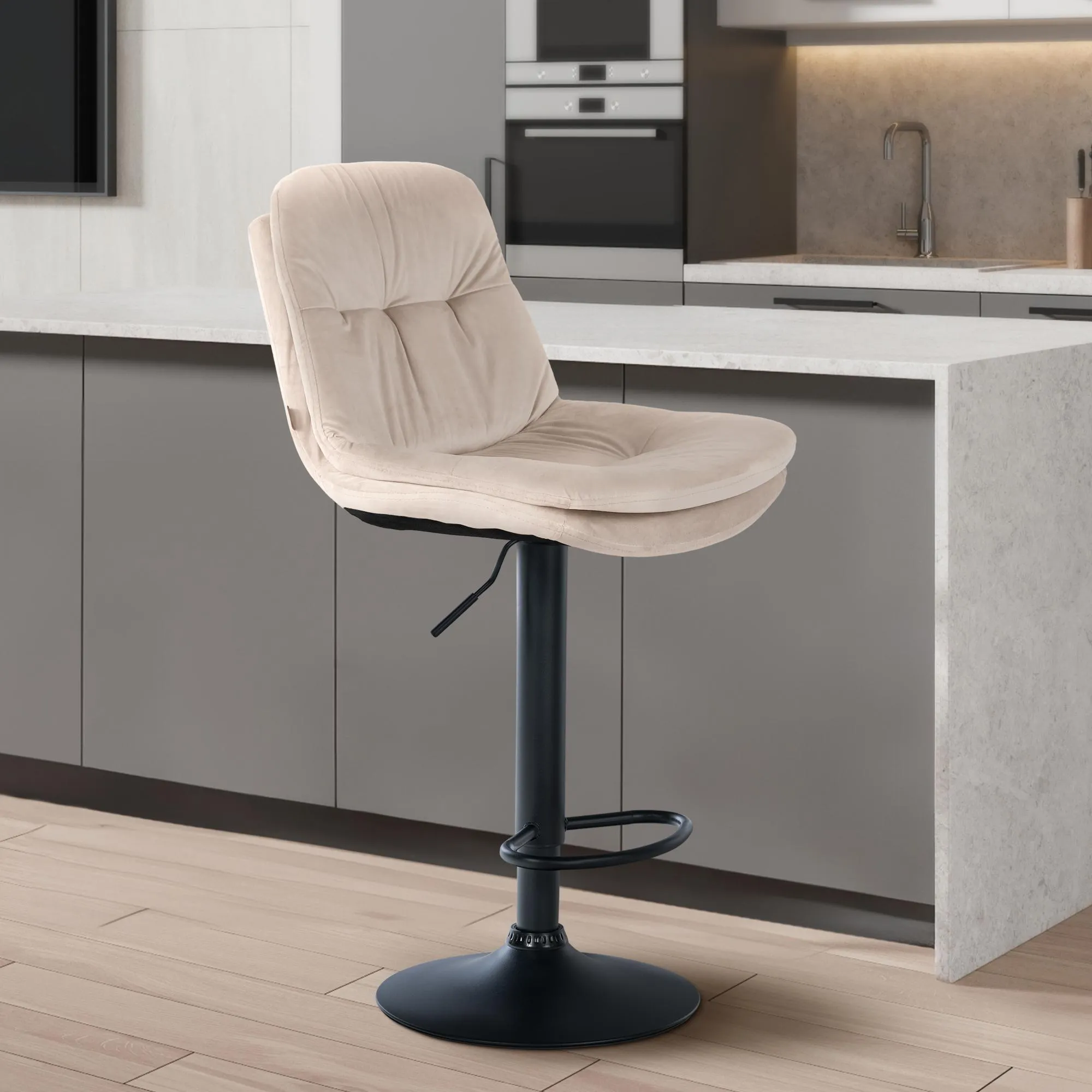 Barhocker Laurel 94-113x46x54 cm Creme