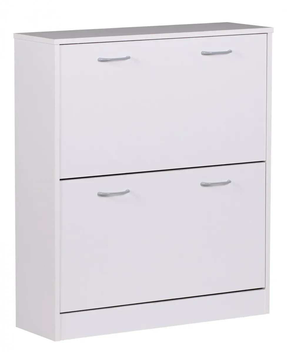 tinkaro Schuhkipper eckig BUBUL Holz Schuhregal Weiß