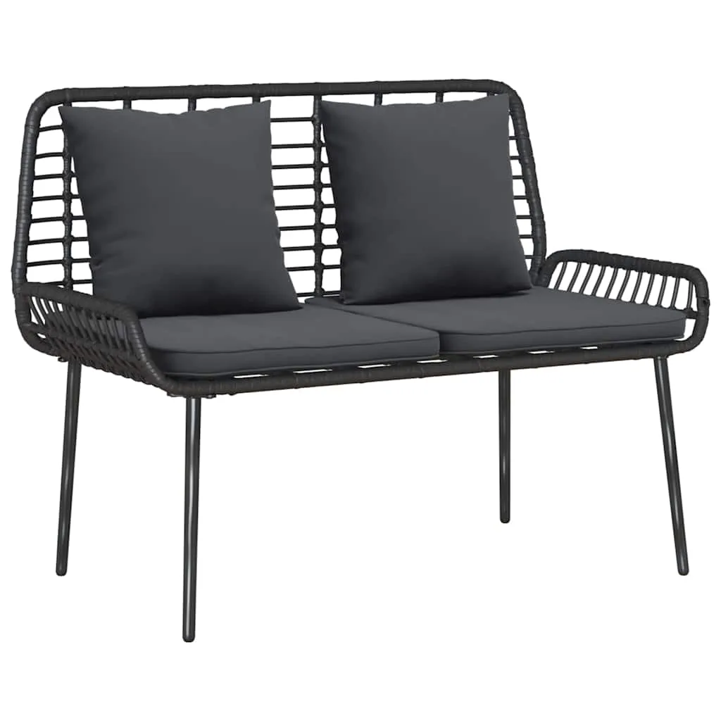 Gartenmöbelset Poly-Rattan 109x63x83 cm Schwarz Anthrazit