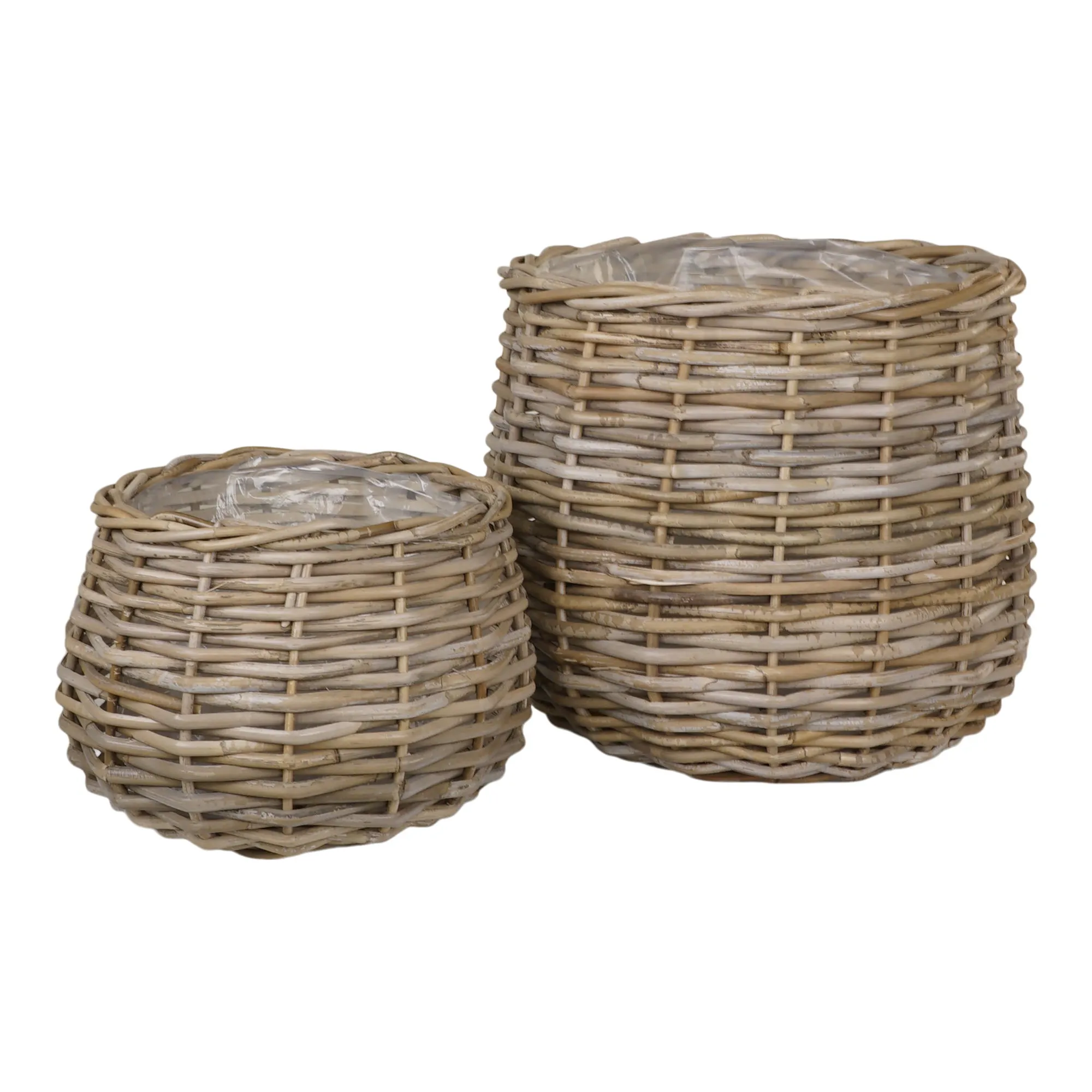 tinkaro Korb-Set 2-teilig Kubu-Rattan 27/38 cm Natur