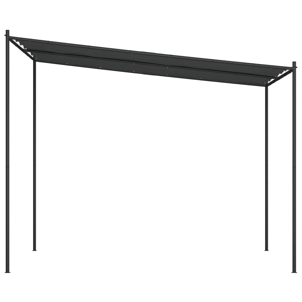 Klassischer Pavillon 3x3 m Anthrazit mit wasserfestem Polyester und Stahlrahmen