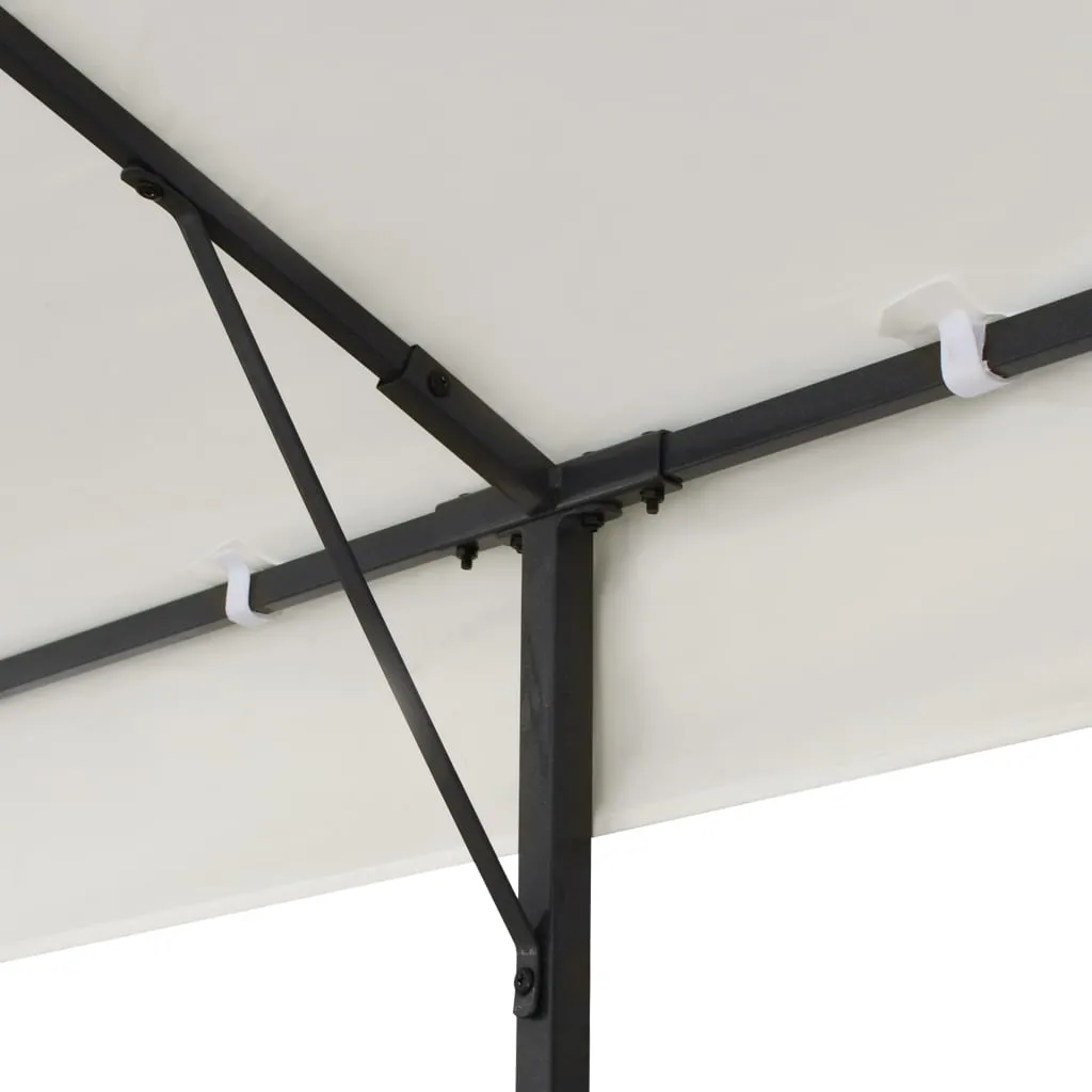 Eleganter Pavillon 6 x 3 m in Weiß mit robustem Stahlrahmen