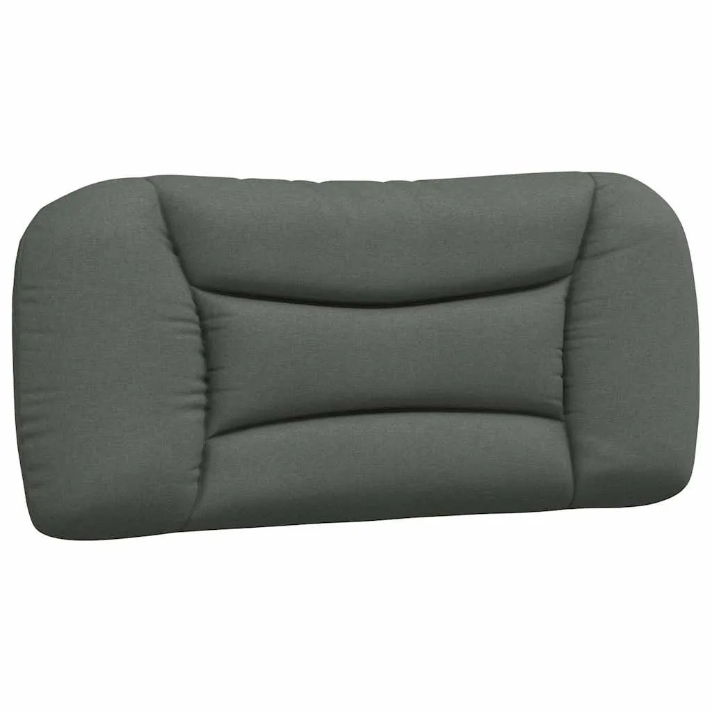 Bettrahmen mit Kopfteil Stoff Dunkelgrau 218x95x74,5 cm